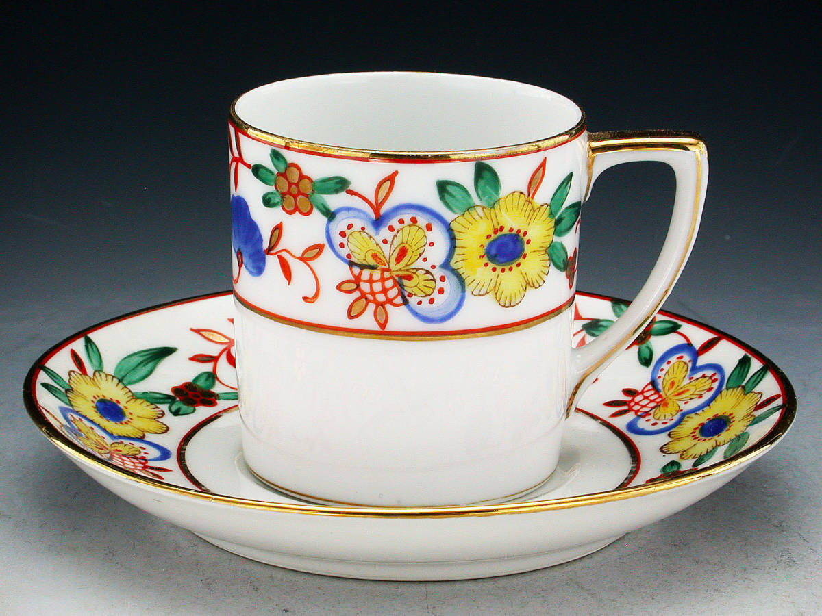 オールドノリタケ 花瓶 金彩 百合絵図柄 アールデコ 盛上 M-NIPPON印