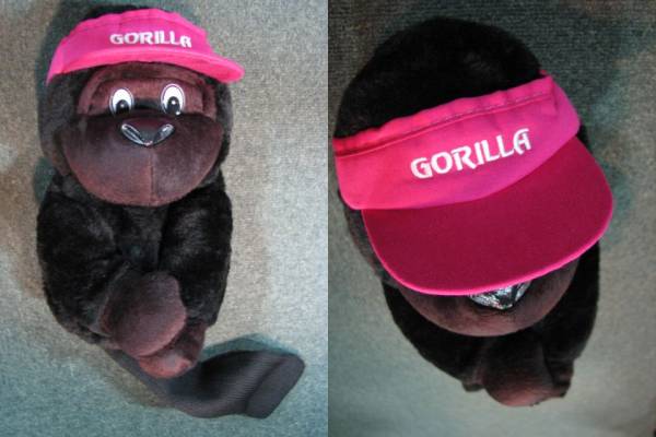 ♪新品未使用 アニマルヘッドカバー THE GORILLA ゴリラバイザー BK(黒) 460cc対応