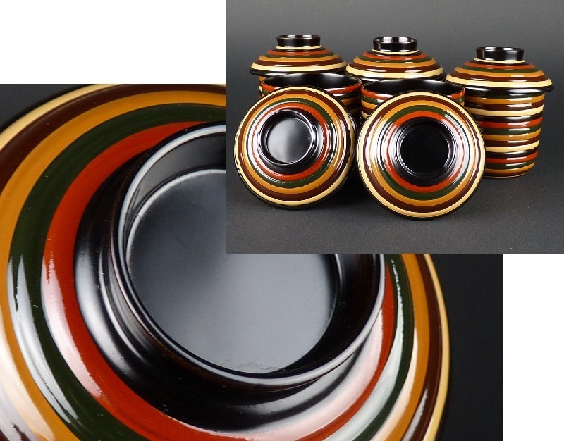  都屋 北村葵春 独楽塗 小吸物椀 5客 木製(椀)｜売買されたオークション情報、yahooの商品情報をアーカイブ公開 - オークファン 椀