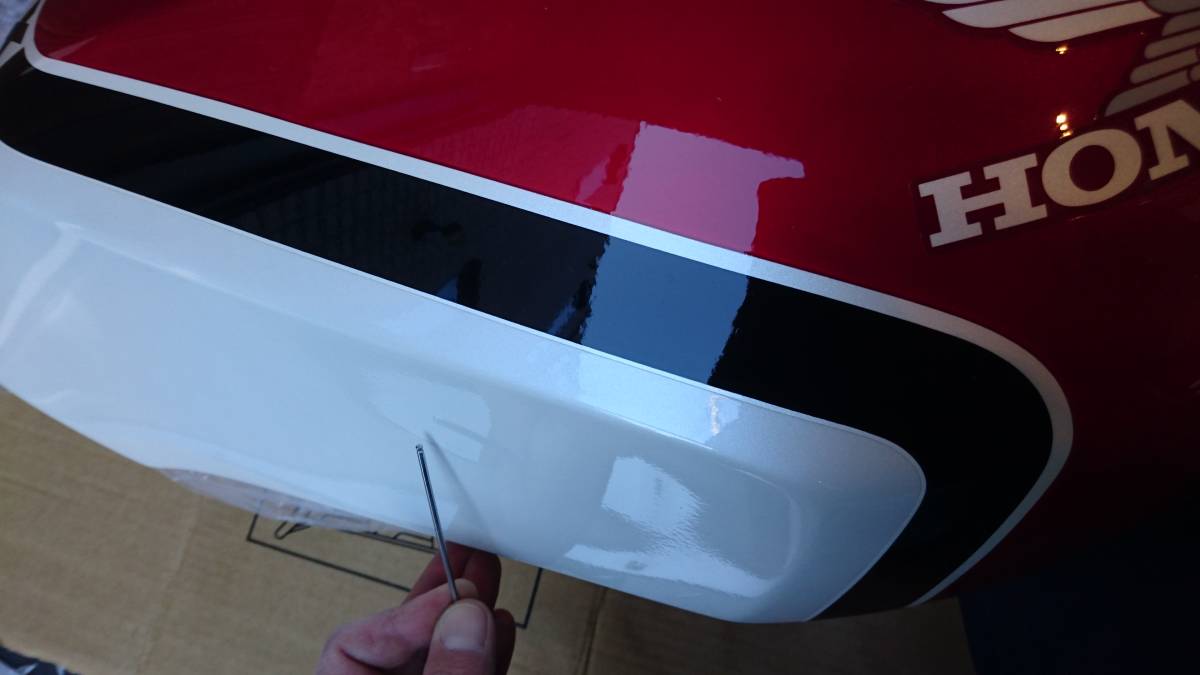 CBX400F 純正 オリジナルタンク 未使用 赤白_10