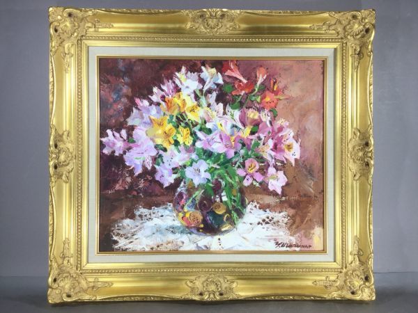 丸茂義輝 額付絵画 秀作 入札者 bの入札履歴 裏書有 8号 薔薇 油彩