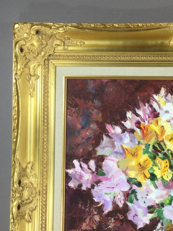 丸茂義輝 額付絵画 秀作 入札者 bの入札履歴 裏書有 8号 薔薇 油彩