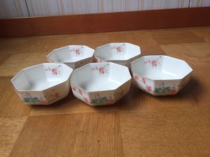 豪華絢爛☆美濃焼 わるく 庫山窯 金彩 染錦牡丹 小鉢10客