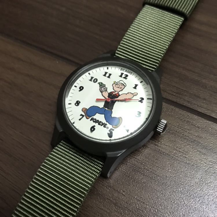 美品 腕時計 オリーブ POPEYE BEAMS 別注 限定 即完売 SEIKO セイコー