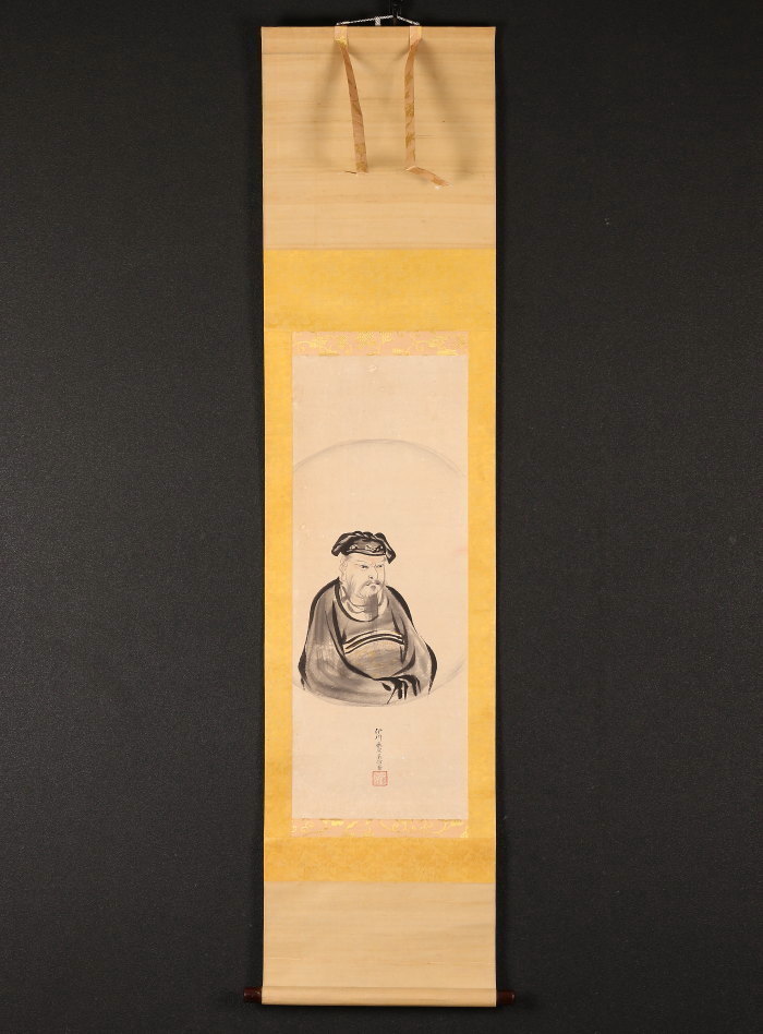 【模写】【一灯】b6274〈狩野伊川院栄信〉人物図 玄賞斎 近世狩野派