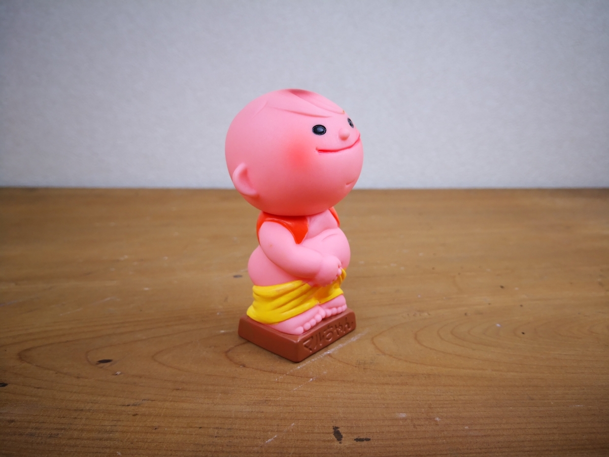 東洋水産 マルちゃん ソフビ 昭和レトロ 貯金箱 当時物 非売品 : レトロ ソフビ人形貯金箱 希少 ソフビ人形 干支 イエロー 黄色 ノベルティグッズ