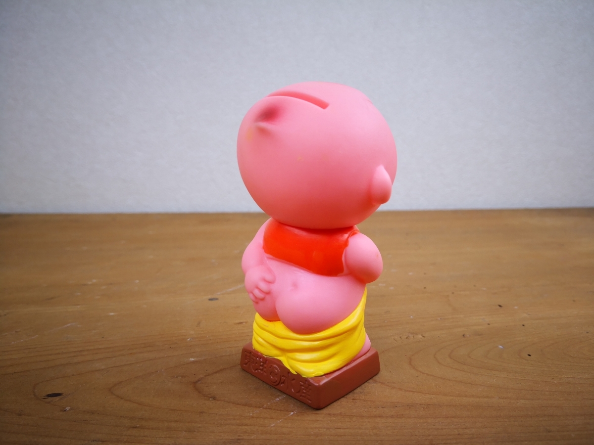 東洋水産 マルちゃん ソフビ 昭和レトロ 貯金箱 当時物 非売品 : レトロ ソフビ人形貯金箱 希少 ソフビ人形 干支 イエロー 黄色 ノベルティグッズ