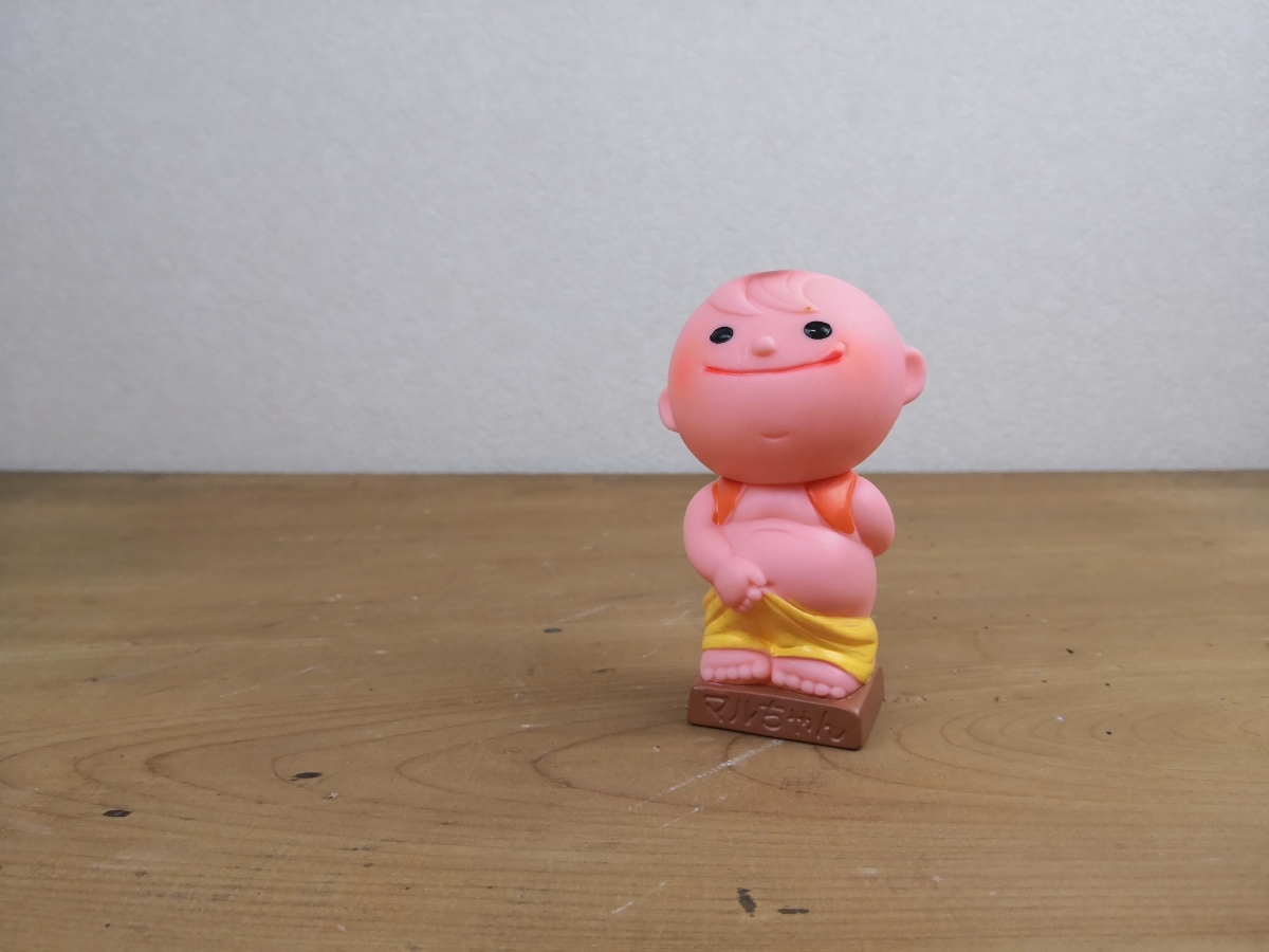 東洋水産 マルちゃん ソフビ 昭和レトロ 貯金箱 当時物 非売品 : レトロ ソフビ人形貯金箱 希少 ソフビ人形 干支 イエロー 黄色 ノベルティグッズ