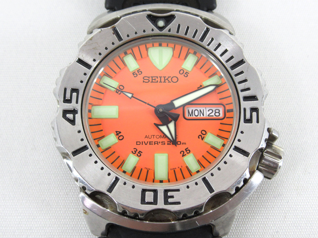 ◇SEIKO◇ダイバーズ200m オレンジモンスター 自動巻き時計 