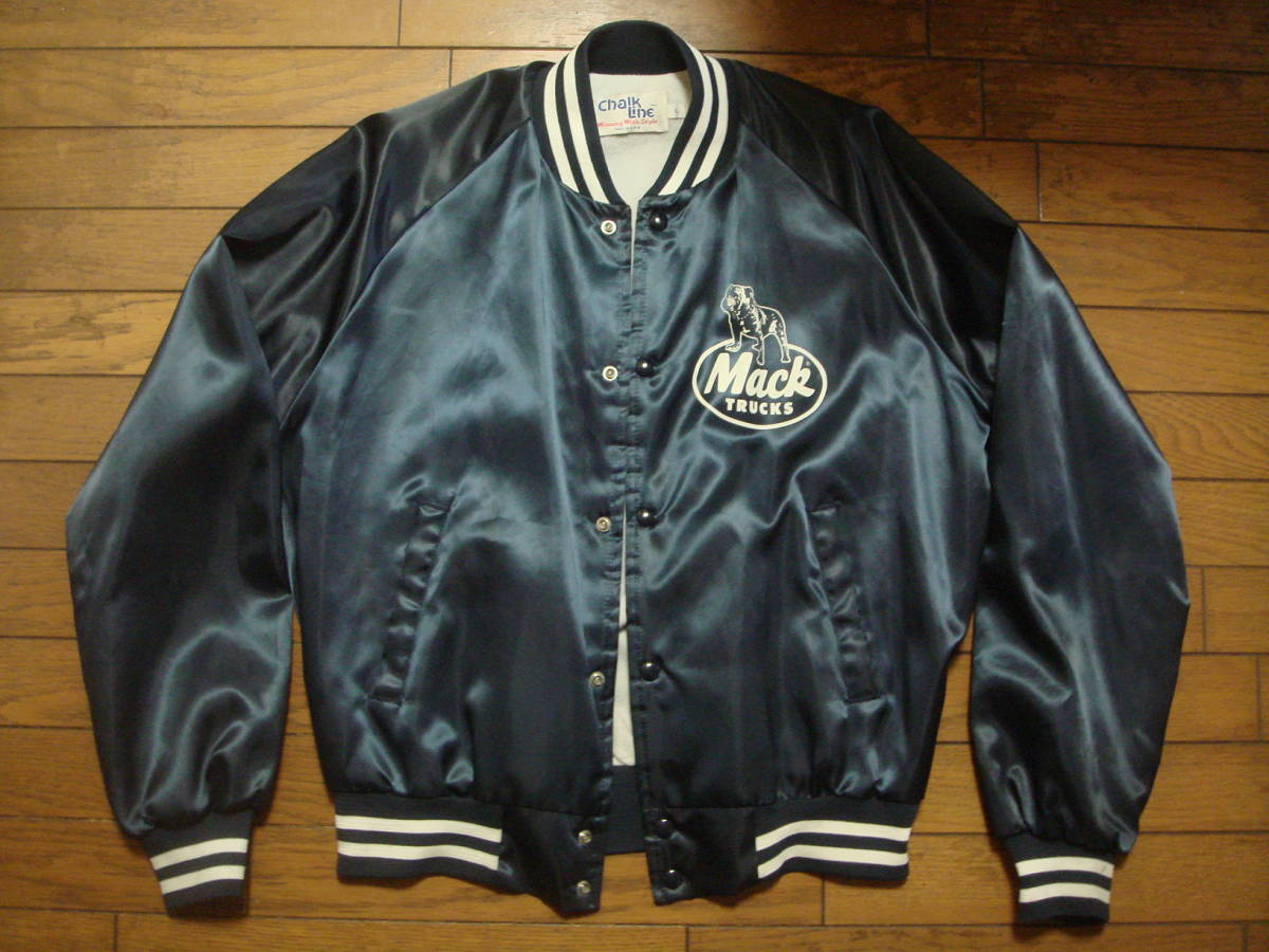 Mack Trucks ネイビー スタジャン XL 激レア 80s 90s ビンテージ