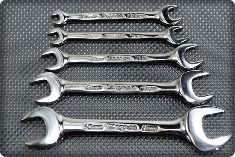 スナップオン Snap-On 薄口オープンエンドミニレンチ 5本セット