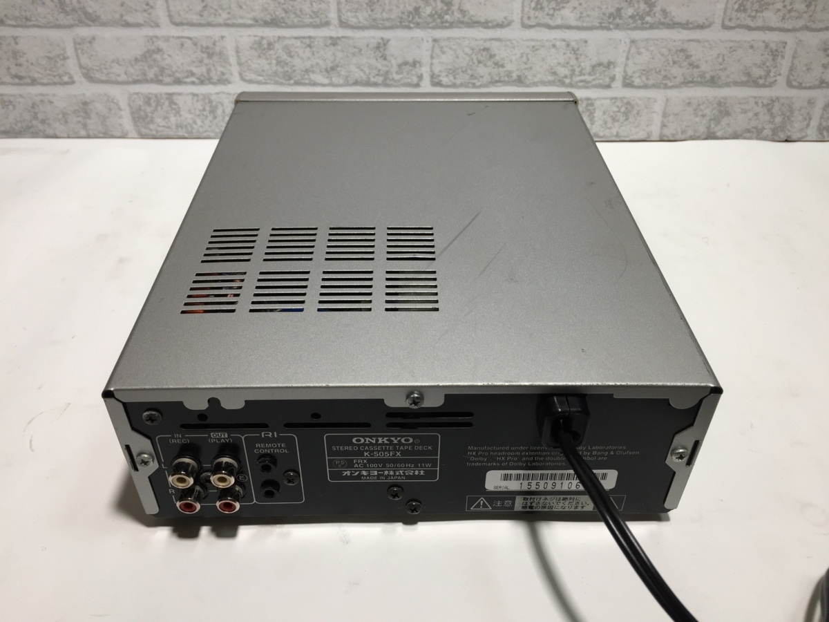 【美品】★動作品★ONKYO K-505FX カセットデッキ ONKYO オンキョー K-505FX K-505X カセットデッキ 公式通販 極上ONKYO