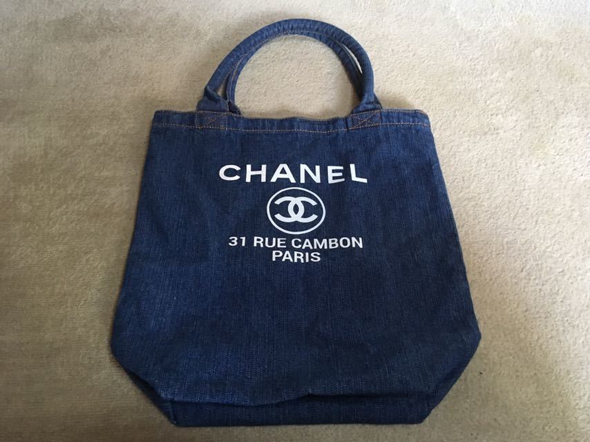 CHANEL シャネル ノベルティー デニム トートバッグ CHANELデニム生地