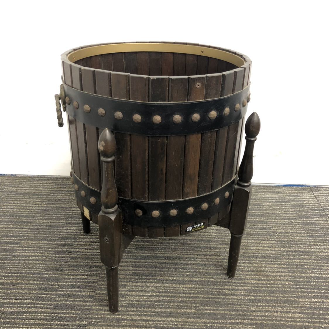 カリモク karimoku プランターカバー 収納 小物入れ ゴミ箱 ◇ 樽型