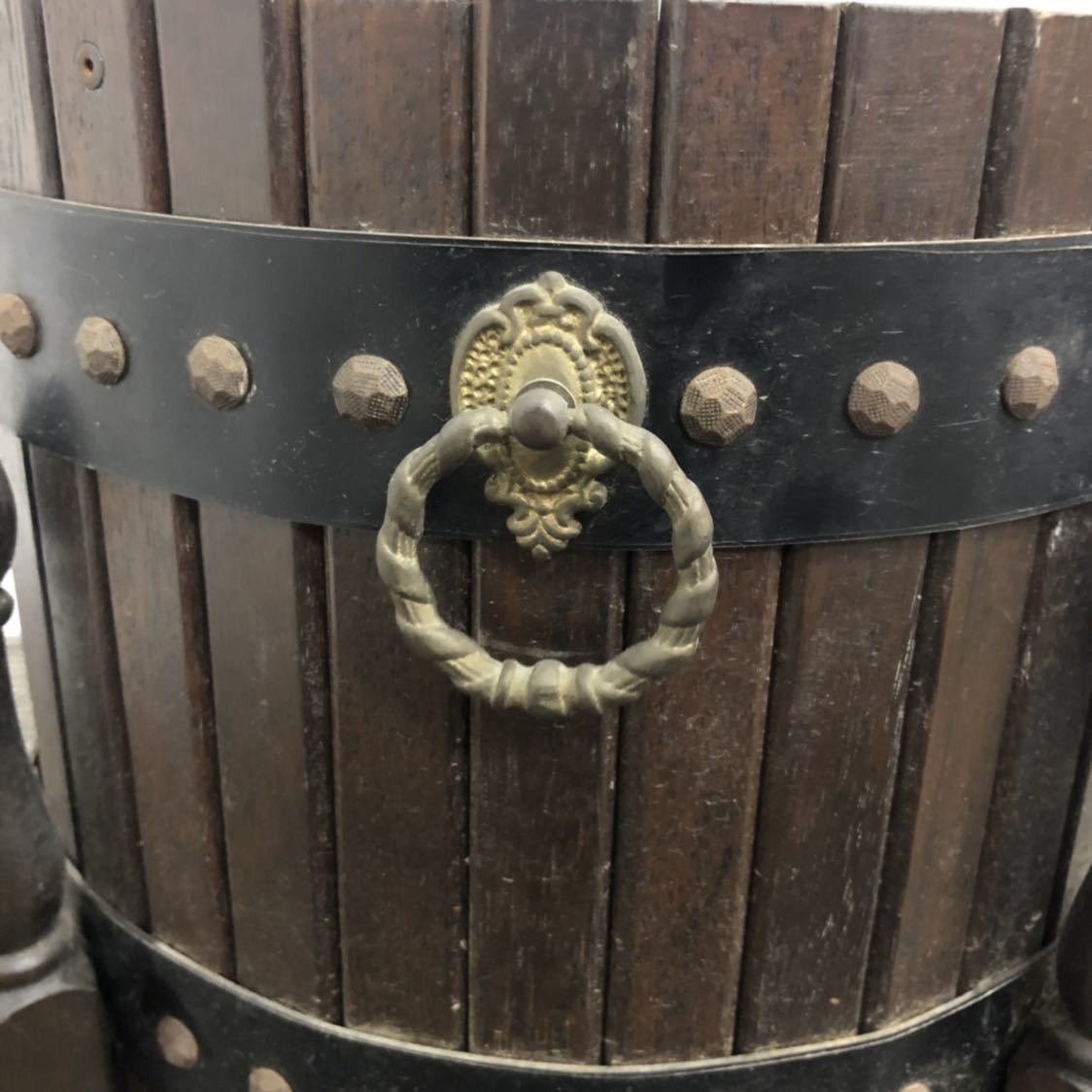 カリモク karimoku プランターカバー 収納 小物入れ ゴミ箱 ◇ 樽型