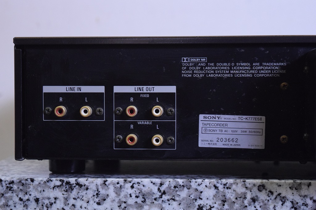 ジャンクSONY TC-K777ESⅡ カセットデッキ ソニー 通電のみ確認