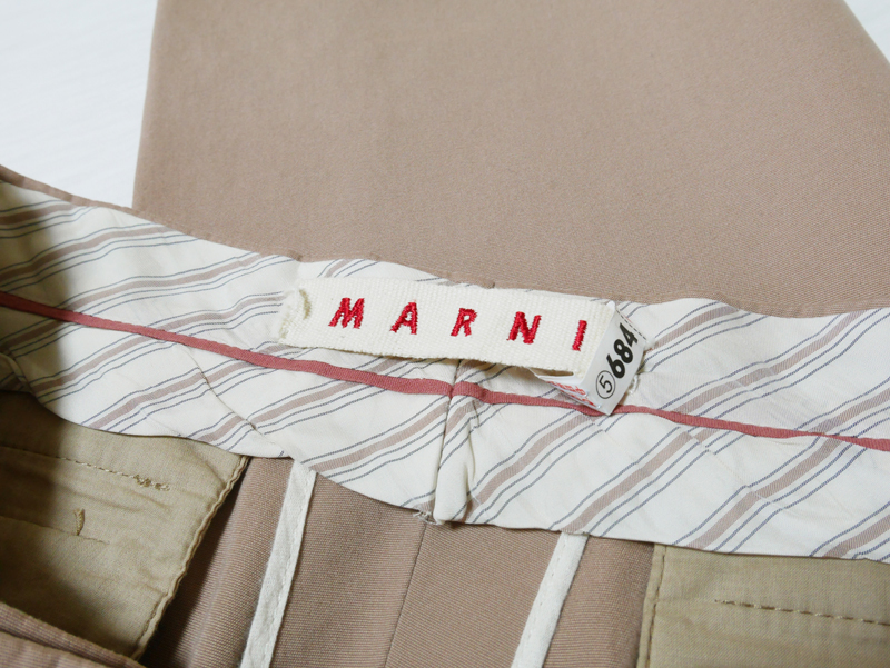 マルニ MARNI コットン100% クロップド ストレート パンツ