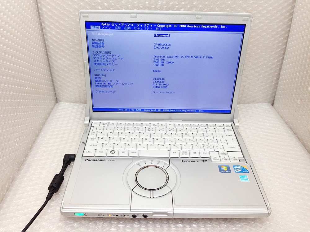 ノートパソコン 日本製 ノートパソコン 動作良品 12.1型 パナソニック 