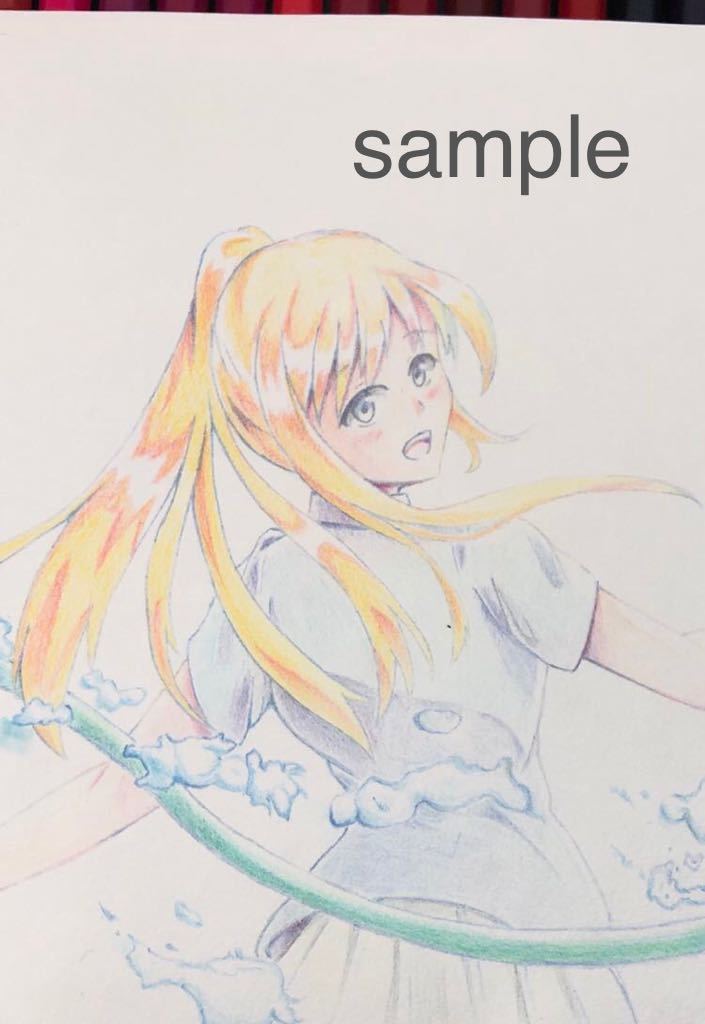 手描きイラスト オリジナル 直描き てへぺろな女の子 色鉛筆 小色紙 直筆一点物 好評 手描きイラスト オリジナル 直描き てへぺろな女の子 色鉛筆 小色紙 直筆一点物 好評