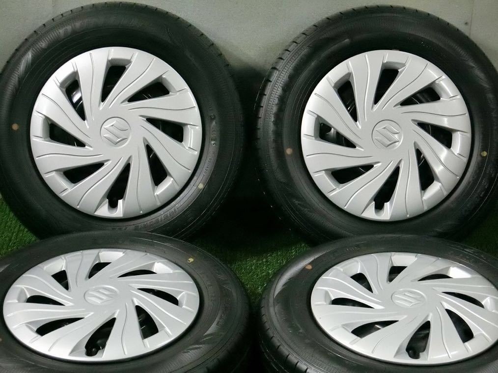 9分山極美品! DL ENASAVE EC300 145/80R13・スズキ 純正ホイール 4本