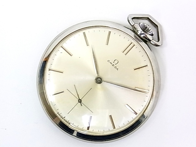 g4580 ヴィンテージ OMEGA 懐中時計 121.1718 スモセコ 手巻き USED