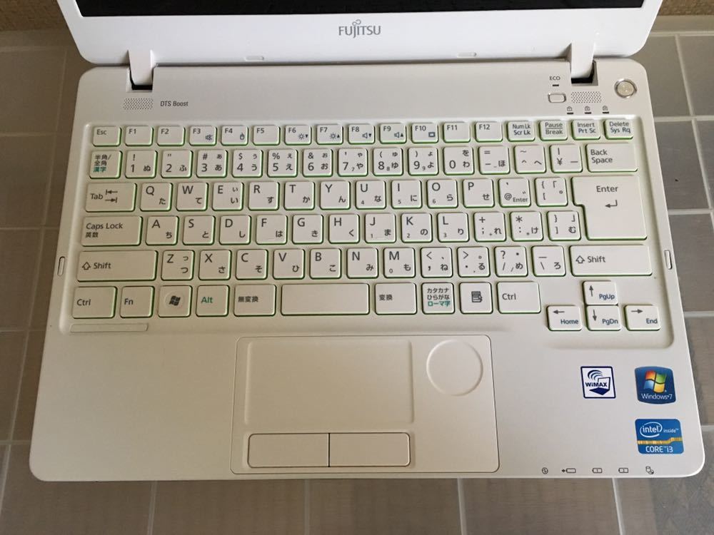 ★FUJITSU CORE i3 2350M 2.30GHz LIFEBOOK SH54/G★windows7プロダクトシール有り ★ジャンク