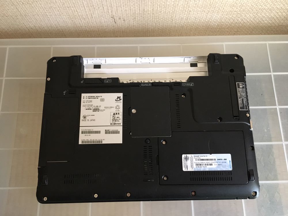 ★FUJITSU CORE i3 2350M 2.30GHz LIFEBOOK SH54/G★windows7プロダクトシール有り ★ジャンク