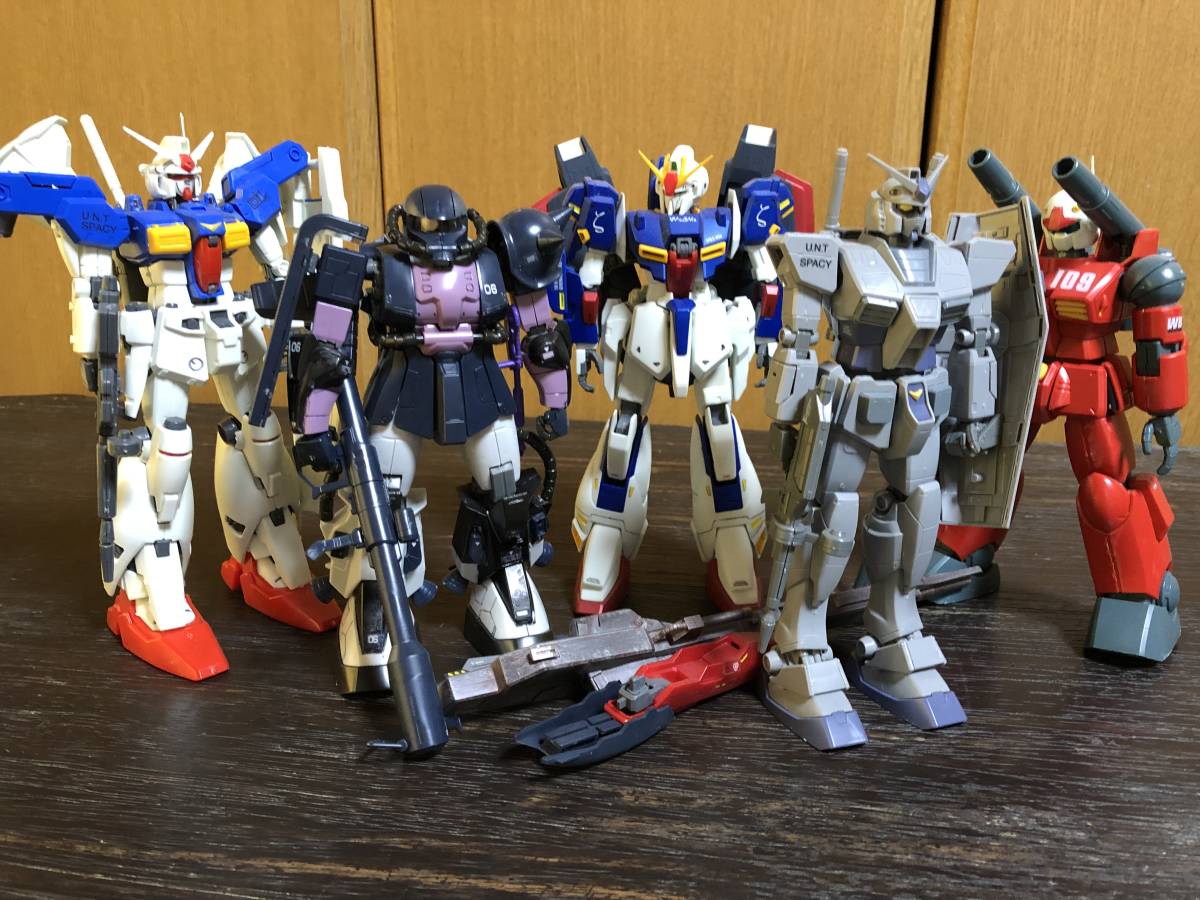 ガンプラ MG7体、HG2体まとめ ジャンク オマケ付き 組立完成品セット