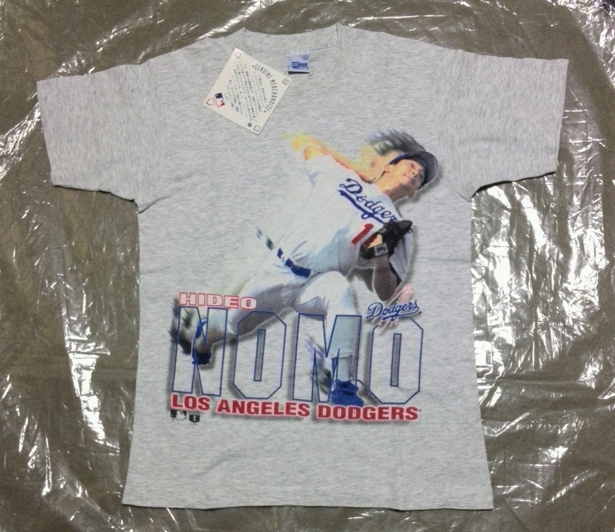100%新品，品質保証 野茂英雄 Tシャツ M 霜降り ドジャース/近鉄バファローズ/プロ野球/メッツ/レッドソックス/タイガース/MLB/(メジャーリーグ)｜売買されたオークション情報、yahooの商品情報をアーカイブ公開 - メジャーリーグ