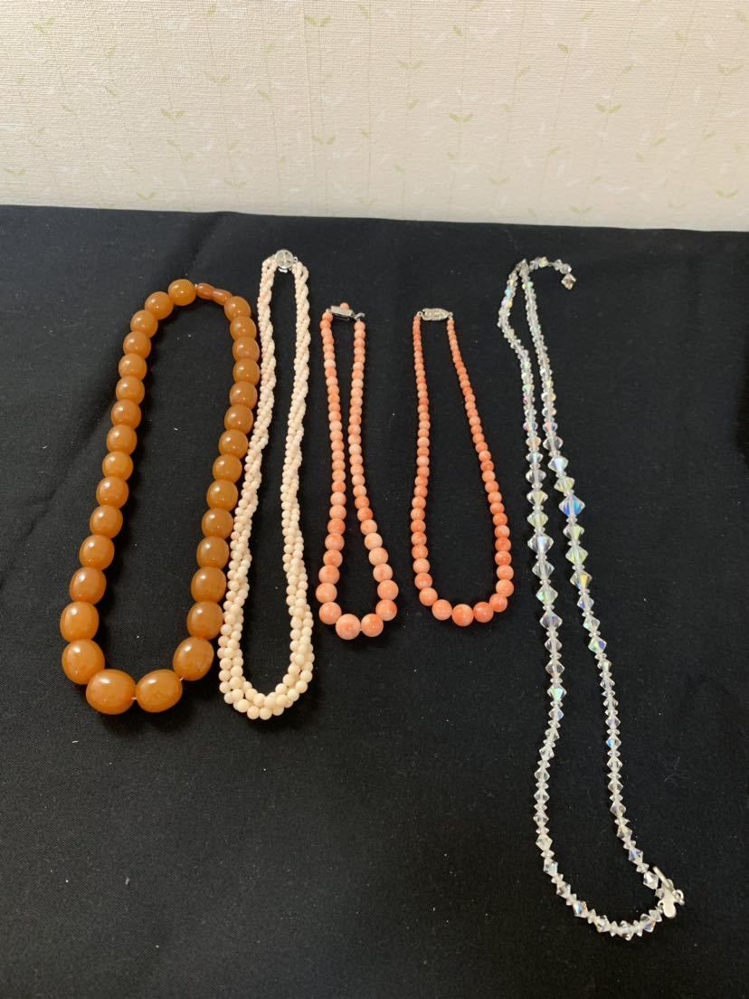 本物保証，新品 天然石 ネックレス 水晶 珊瑚等 おまとめ 計5点(コーラル、サンゴ)｜売買されたオークション情報、yahooの商品情報をアーカイブ公開 - オークファン コーラル、サンゴ