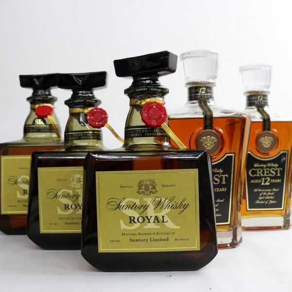 ★5本セット/SUNTORY（サントリー）ローヤル・クレスト 12年 容量様々 N9D1106