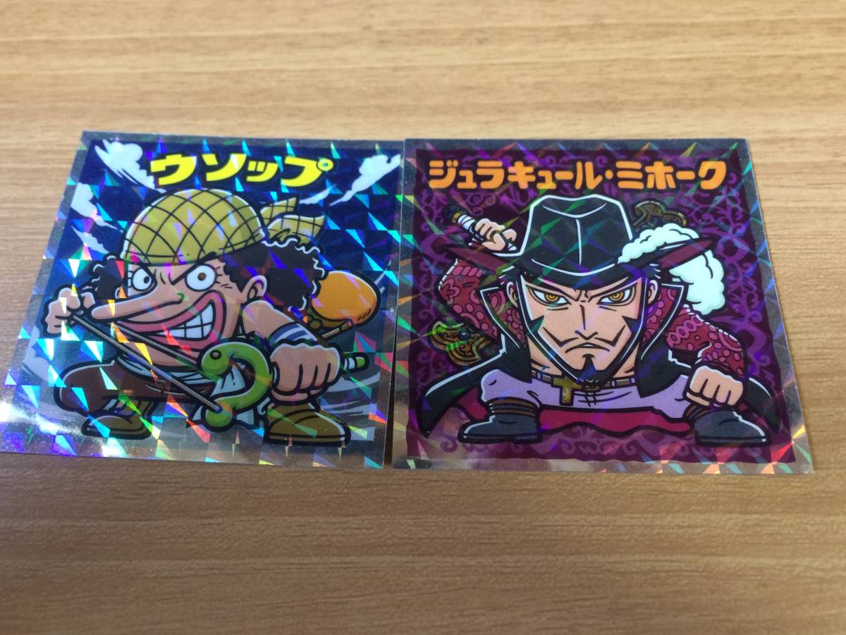 ★ロッテ ワンピースマン 超新星編 04 ウソップ 22 ジュラキュール・ミホーク 2枚セットコレクター シール★_1