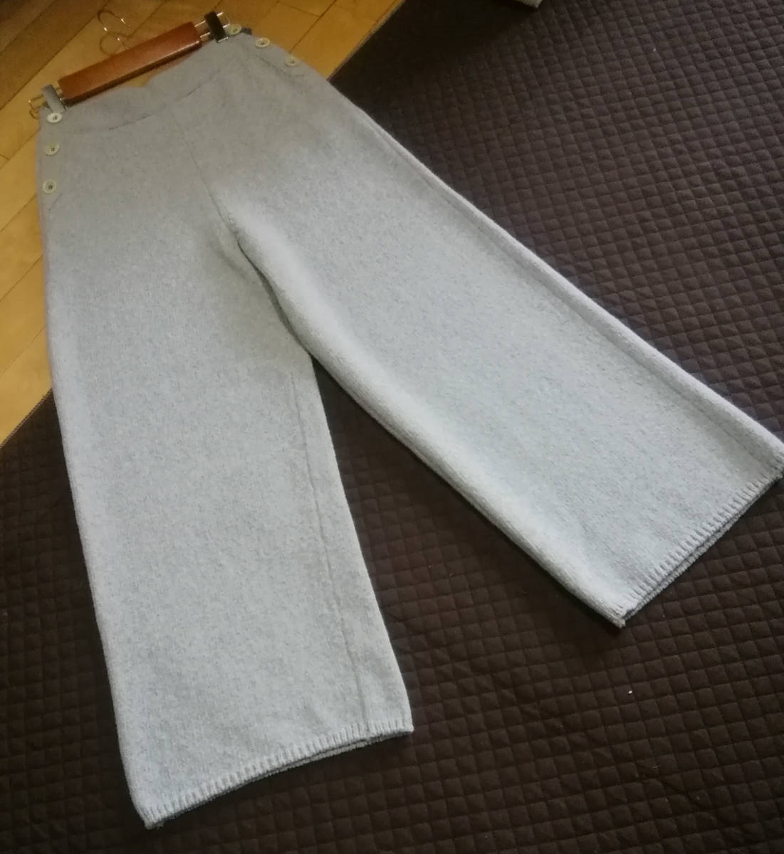 【美品】45R グレー チューブヤーンセーラー　PANTS　コットンニットパンツ 45rpm☆チューブヤーンセーラーパンツ☆コットンナイロン☆税込定価