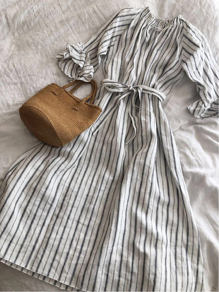 cloth\u0026cross Hug O War CONNECT Hug o war 今シーズンCloth and cross 雅姫 リネン ワンピース WITH NATURE HUG O WAR 1 Tシャツ