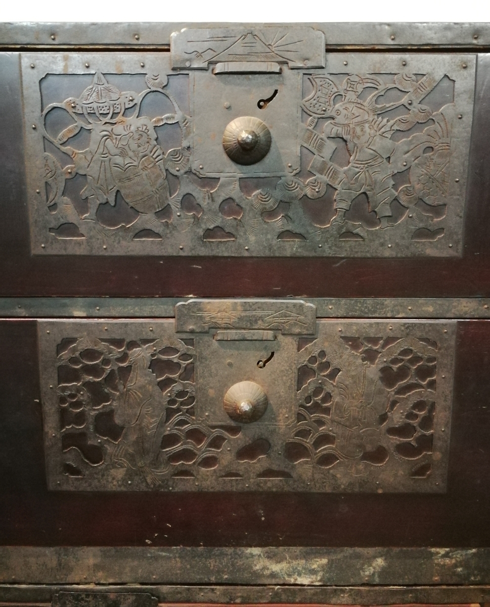 佐渡箪笥 佐渡八幡箪笥 重ね箪笥 時代箪笥/アンティーク 和モダン 