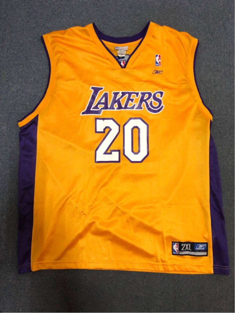 大得価，最新作 NBA LAKERS レイカーズ Reebok リーボック製 ゲイリー ペイトン ゲームジャージ タンクトップ 2XL 3L 大きいサイズ ビックサイズ(記念ユニフォーム)｜売買されたオークション情報、yahooの商品情報 ユニフォーム