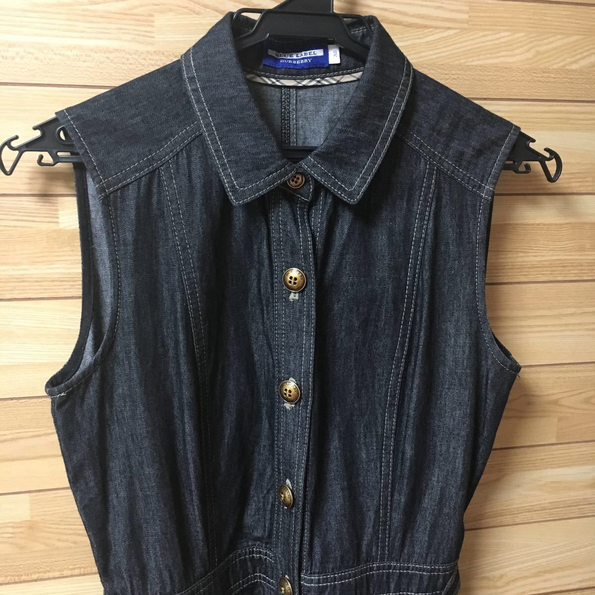 デニムワンピース バーバリーブルーレーベル ブルーレーベル 美品 中古
