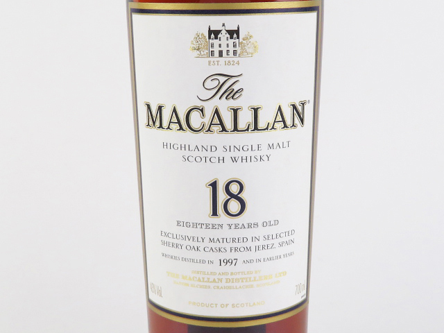 The Macallan 18年 1997 シングルモルトウイスキー 700ml 1円