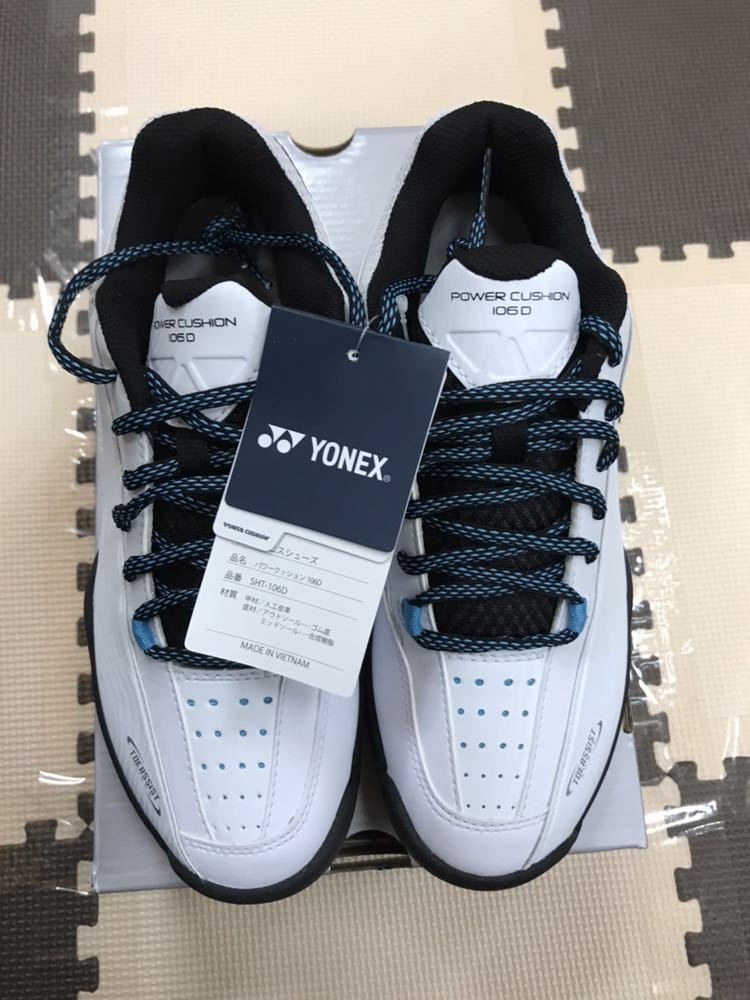 【定番人気，SALE】ヨネックス SHT106D 24.0cm 色ホワイト&times;スカイブルー テニスシューズ(25.0cm未満)｜売買されたオークション情報、yahooの商品情報をアーカイブ公開 - オークファン 男性用