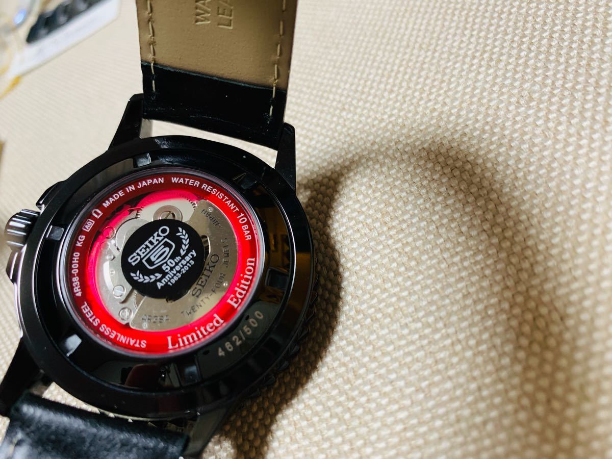 メンズ SEIKO 5 Sports 50周年記念 自動巻き腕時計