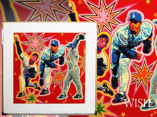 真作】【WISH】ヒロ・ヤマガタ 「NOMO 野茂英雄」 大作 シルク