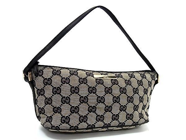 1円 □美品□ GUCCI グッチ 039・1103 2122 ロゴ GGキャンバス×レザー
