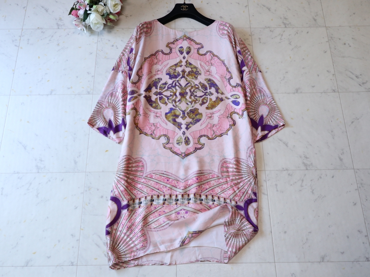 ☆ エミリオプッチ EMILIO PUCCI ☆ シルク100％☆大理石調ピンク