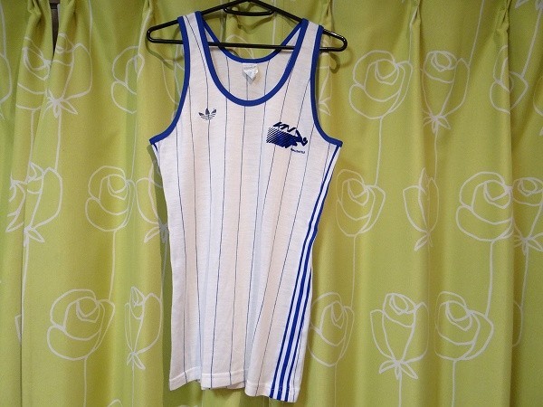 70〜80年代ビンテージ ウィンドブレーカー チュニジア製 チュニジア製 アディダス adidas 古着⁄USED] 70s 70's ワンポイント