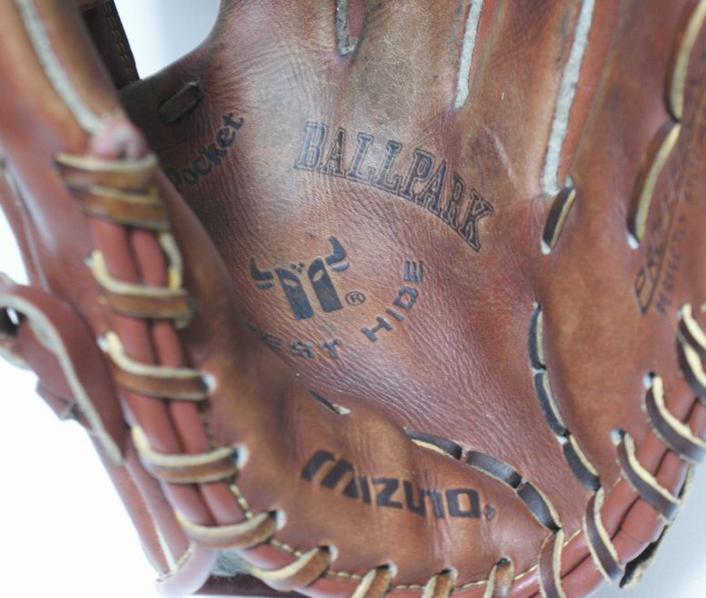ミズノ製 軟式用 グローブ/グラブ N34720 外野手用? 初代Mロゴマーク