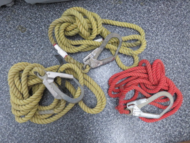 安い，人気SALE 税込 安全帯 ロープ 親綱 5.5m&times;２ 6m 3本セット 親綱ロープ 緊張器 高所作業 仮設 足場 梯子 はしご 脚立 ⑨(安全帯)｜売買されたオークション情報、yahooの商品情報をアーカイブ公開 - オー 安全帯