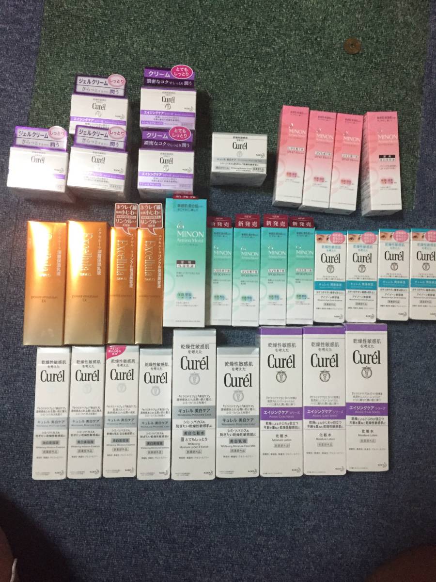 安い，格安 大特価 Excellula エクセルーラ4点 Cur'el キュレル19点 MINON ミノン9点 計 32点セット(その他)｜売買されたオークション情報、yahooの商品情報をアーカイブ公開 - オークファン その他