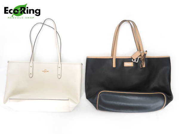 COACH レザー トートバッグ A4可 イエロー 黄色 通勤バック 1円 コーチ