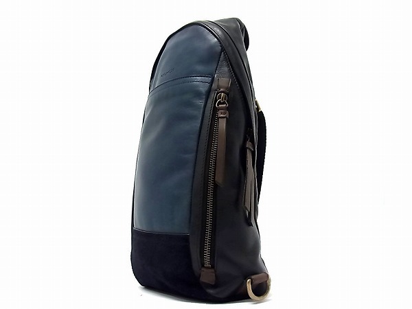 1円 □美品□ COACH コーチ ロゴ 70796 レザー ボディバッグ ワン