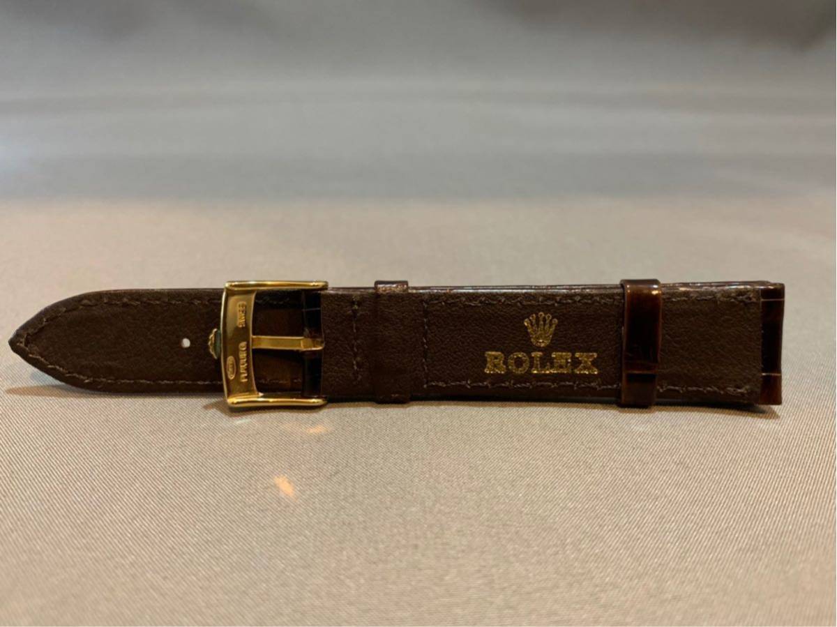〇 純正品！ROLEX ロレックス 革ベルト 118135用 茶色 YZ5739 ロレックス ROLEX 純正 ワニ革ベルト 0 K18 尾錠 -ロレックス 2026年